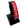 Kenya Flag Bracelet With Name Adjustable Red Version handcrafted with beadwork in the colors of the Kenya flag featuring the name KENYA