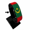 Mauritania Flag Bracelet Adjustable handcrafted with beadwork in the colors of the Mauritania flag.