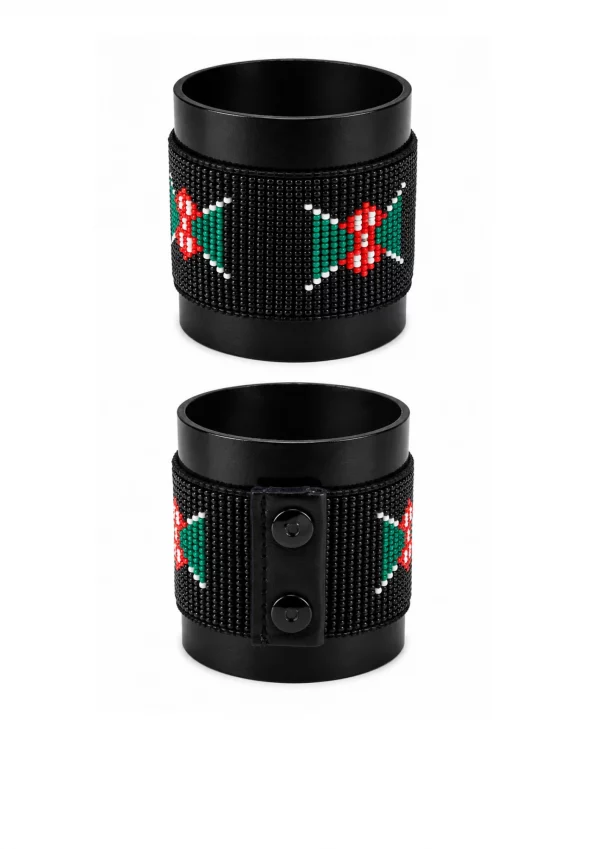 Kenya Black Version Signature Flag Bracelet Long Neck with Buttons.