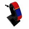 Mongolia Flag Bracelet Adjustable handcrafted with beadwork in the colors of the Mongolia flag.