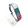 Nigeria Kenya Combo Flag Bracelet Adjustable handcrafted with beadwork in the colors of the Nigeria and Kenya flags.