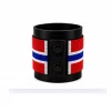 Norway Signature Flag Bracelet Long Neck with Buttons handcrafted with premium beadwork featuring the Norway flag and button closure.
