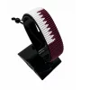 Qatar Flag Bracelet Adjustable handcrafted with beadwork in the colors of the Qatar flag.
