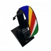 Seychelles Flag Bracelet Adjustable handcrafted with beadwork in the colors of the Seychelles flag.