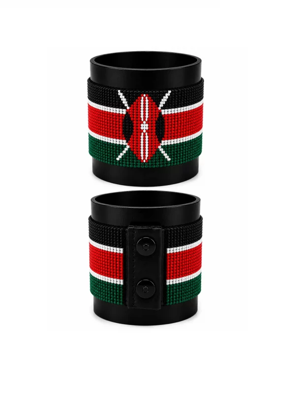 Ghana Signature Flag Bracelet Long Neck with Buttons.