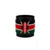 Kenya Signature Flag Bracelet Long Neck with Buttons handcrafted with premium beadwork featuring the Kenya flag and a long-neck Maasai shield with crossed spears.