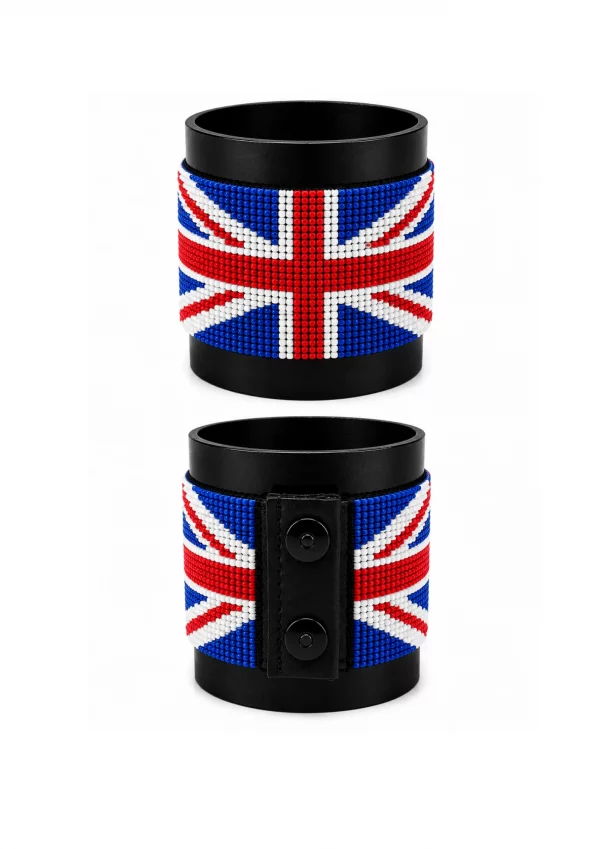 UK Signature Flag Bracelet Long Neck with Buttons.