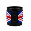 UK Signature Flag Bracelet Long Neck with Buttons handcrafted with premium beadwork featuring the United Kingdom flag and button closure.