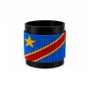 DRC Congo Signature Flag Bracelet Long Neck with Buttons handcrafted with premium beadwork featuring the Democratic Republic of the Congo flag and button closure.