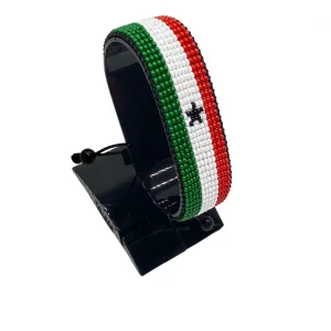 Somaliland Flag Bracelet Adjustable handcrafted with beadwork in the colors of the Somaliland flag.