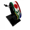 South Africa Flag Bracelet for Women Adjustable handcrafted with rose-inspired beadwork in the colors of the South Africa flag.