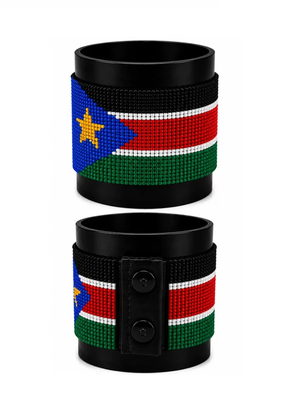 Sudan Signature Flag Bracelet Long Neck with Buttons.