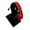 Timor-Leste Flag Bracelet Adjustable handcrafted with beadwork in the colors of the Timor-Leste flag.
