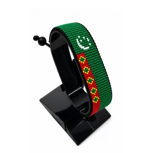 Turkmenistan Flag Bracelet Adjustable