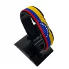 Venezuela Flag Bracelet Adjustable handcrafted with beadwork in the colors of the Venezuela flag.