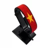Vietnam Flag Bracelet Adjustable handcrafted with beadwork in the colors of the Vietnam flag.