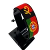 Angola-Portugal Flag Adjustable Bracelet Combo handcrafted with beadwork in the colors of the Angola and Portugal flags.