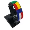 Benin-France Flag Adjustable Bracelet Combo handcrafted with beadwork in the colors of the Benin and France flags.
