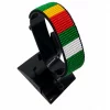 Benin-Nigeria Flag Adjustable Bracelet Combo handcrafted with beadwork in the colors of the Benin and Nigeria flags.