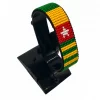 Benin-Togo Flag Adjustable Bracelet Combo handcrafted with beadwork in the colors of the Benin and Togo flags