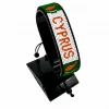 Cyprus Flag Bracelet With Name Adjustable handcrafted with beaded Cyprus flag colors and personalized name detail.