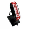 Denmark Flag Bracelet With Name Adjustable handcrafted with beadwork in the colors of the Denmark flag and the name "Denmark".