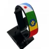 Djibouti-Ethiopia Flag Adjustable Bracelet Combo handcrafted with beadwork in the colors of the Djibouti and Ethiopia flags.