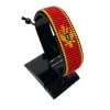 Montenegro Flag Bracelet Adjustable handcrafted with beadwork in the colors of the Montenegro flag.