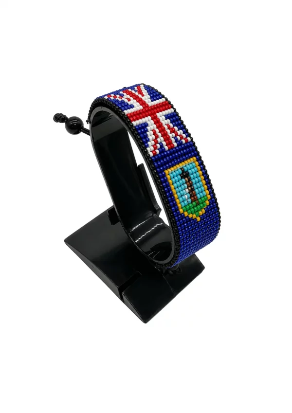 Montserrat Flag Bracelet Adjustable handcrafted with beadwork in the colors of the Montserrat flag.