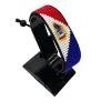 Saint Martin Flag Bracelet Adjustable handcrafted with beadwork in the colors of the Saint Martin flag.