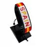 Spain Flag Bracelet With Name Adjustable handcrafted with beadwork in the colors of the Spain flag and the name "Spain".