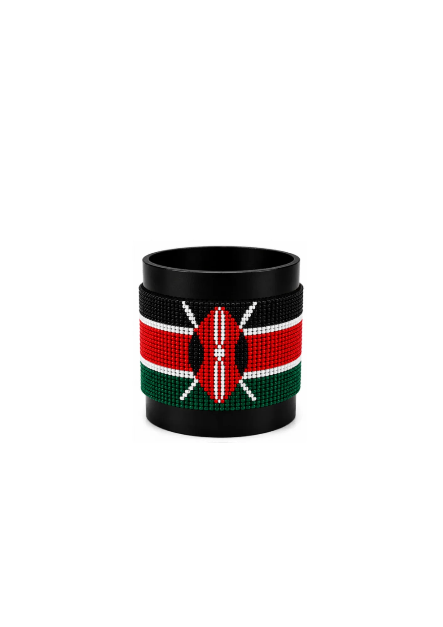 Kenya Signature Flag Bracelet Long Neck with Buttons Back Side
