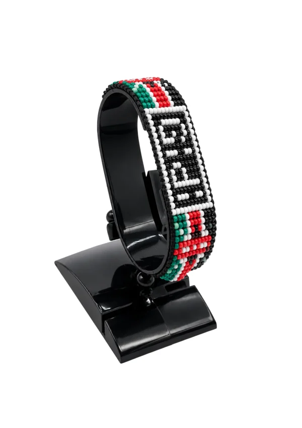 KENYA Flag Bracelet with Name GIDI Adjustable handcrafted with beadwork in the colors of KENYA.