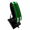 Nigeria Flag Bracelet With Name Green Version with Black Name Adjustable handcrafted with beadwork in the colors of the Nigeria flag and the name "Nigeria".