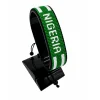 Nigeria Flag Bracelet With Name Green Version Adjustable handcrafted with beadwork in the colors of the Nigeria flag and the name "Nigeria".