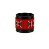 Kenya Signature Flag Bracelet Red Version Long Neck with Buttons handcrafted with premium white-dominant beadwork inspired by the Kenya flag.